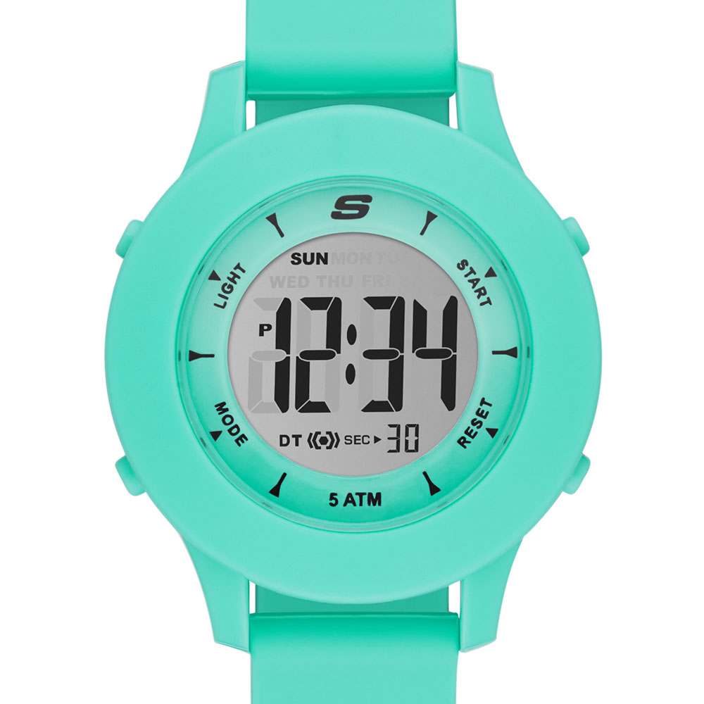 Foto 2 | Reloj Skechers Color Verde De Mujer Correa Silicona Turquesa, Carátula Digital A Juego