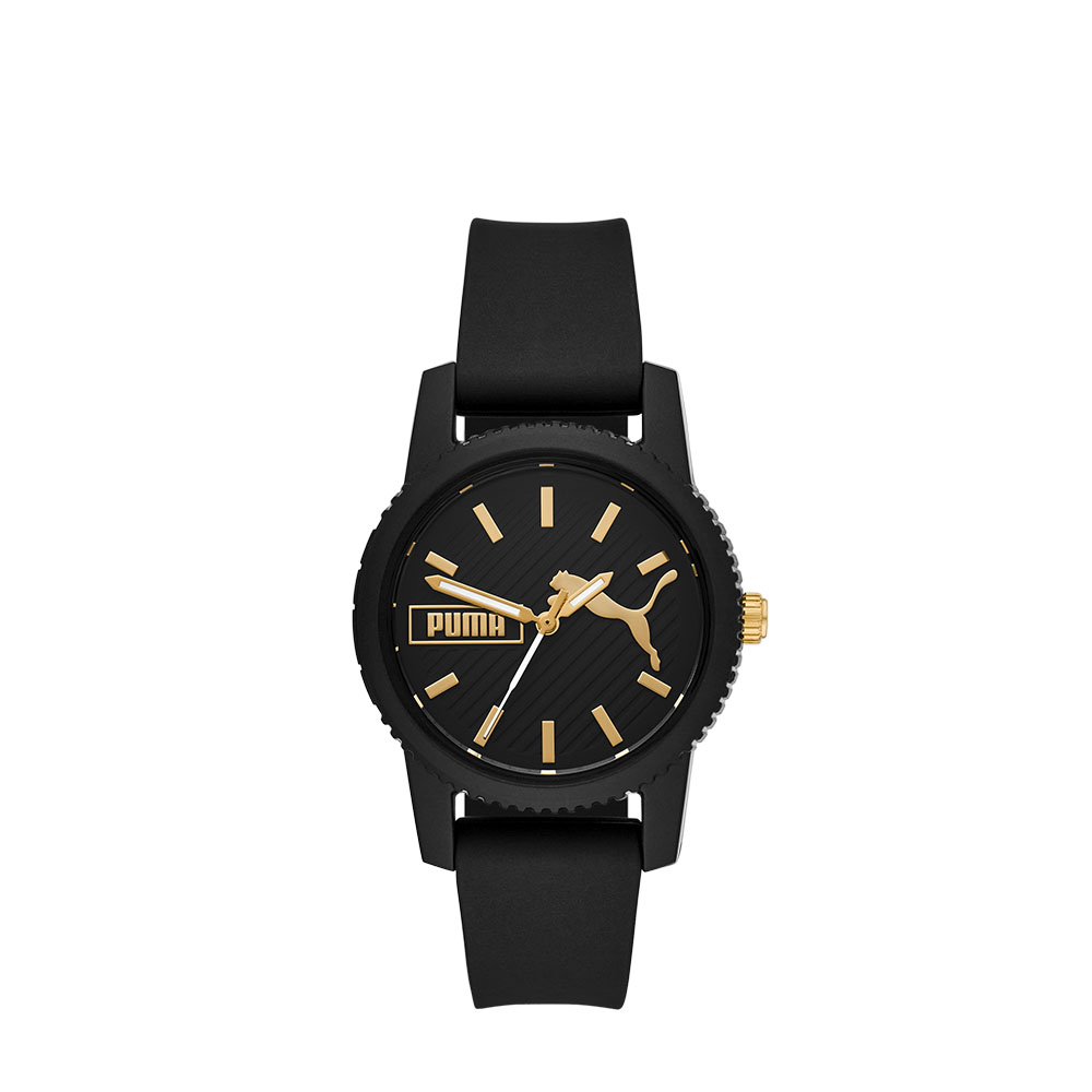 Reloj Puma Ultrafresh Negro 34mm Esfera y Correa Negra de Silicona para Mujer