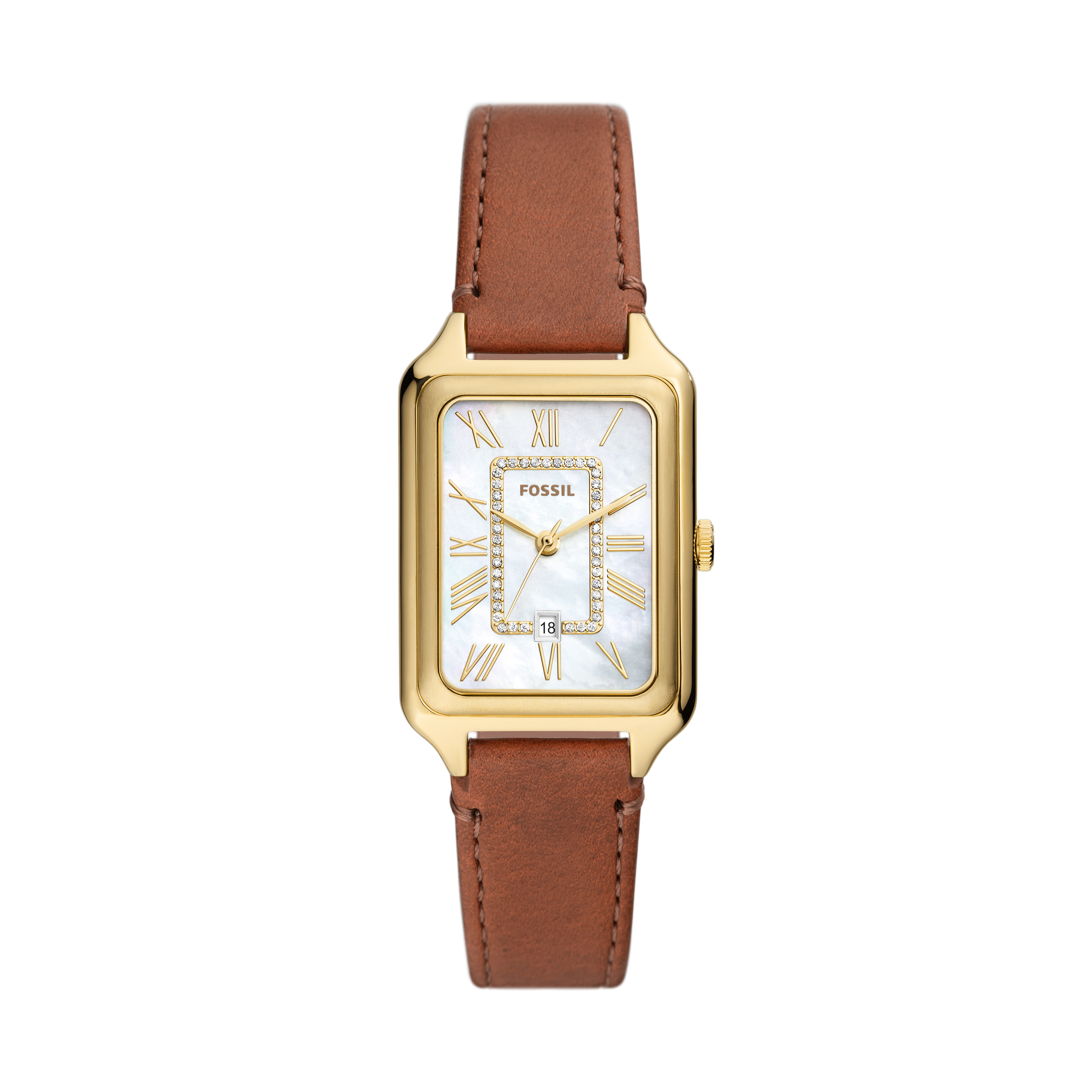 Reloj Fossil Raquel Es5307 Color Dorado 26mm Análogo Para Dama