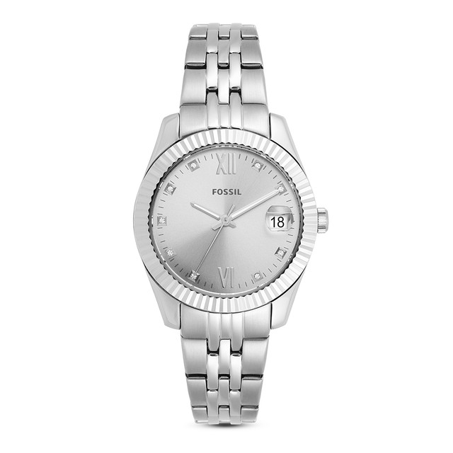 Foto 2 pulgar | Reloj Fossil Scarlette Mini Plateado para Mujer