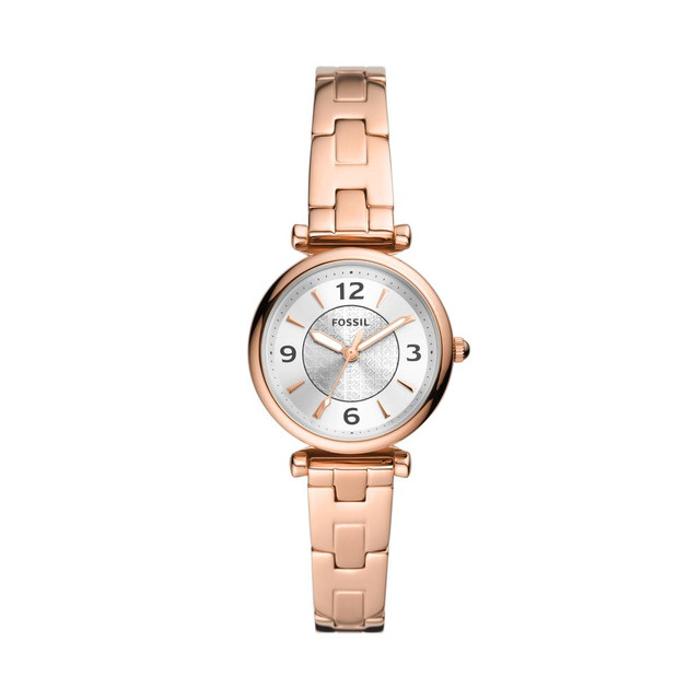 Reloj Fossil Carlie Color Oro Rosa 28 mm de Acero Inoxidable para Dama