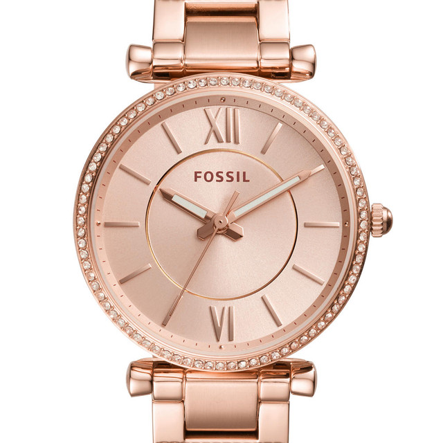 Foto 4 | Reloj Fossil Carlie Es4301 color Rosado Análogo 35mm De Acero Inoxidable para Dama