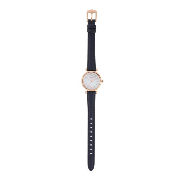 Foto 6 | Reloj Fossil Carlie Es4502 Oro Rosado con Correa de Piel Azul para Mujer