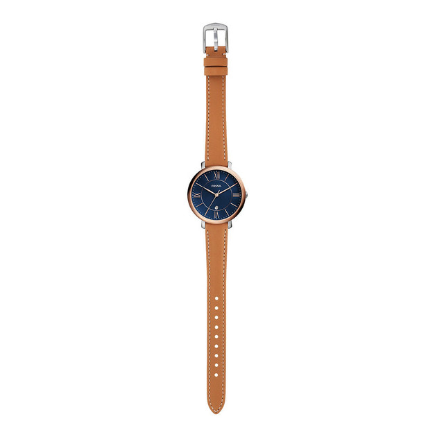 Foto 7 pulgar | Reloj Fossil Jacqueline ES4274 Plata 36mm con Correa de Piel Café para Mujer