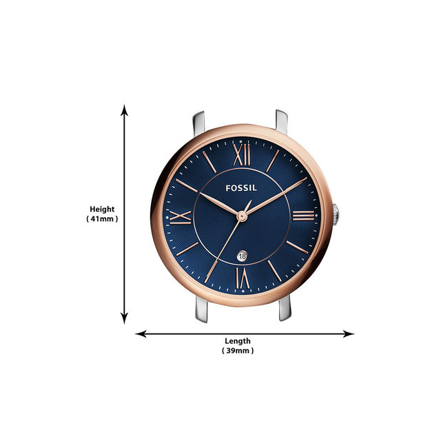 Foto 8 pulgar | Reloj Fossil Jacqueline ES4274 Plata 36mm con Correa de Piel Café para Mujer