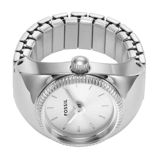 Foto 2 pulgar | Reloj Anillo Fossil Ring Watch Plateado para Mujer