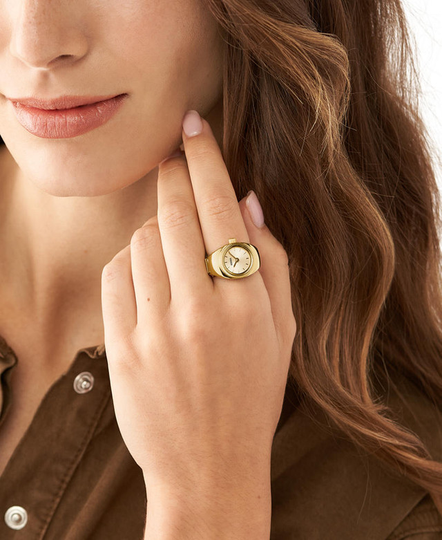 Foto 6 | Reloj Fossil Ring Watch Es5246 Dorado para Mujer