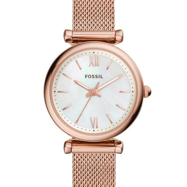 Foto 3 | Reloj Fossil Carlie Es4433 color Rosado Análogo con Pulsera de Malla para Dama