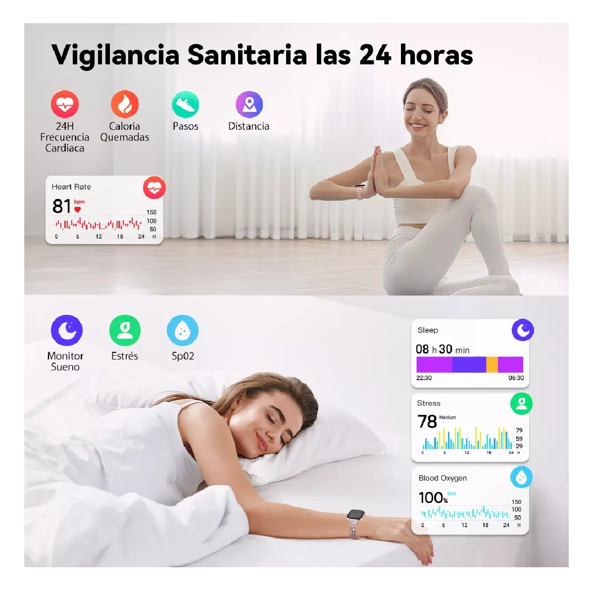 Foto 5 pulgar | Smartwatch 1.8' para Mujer