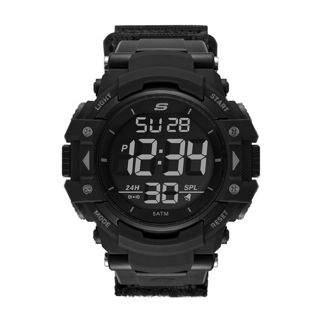 Reloj De Pulso Skechers Keats Sr1037 Color Negro Para Caballero