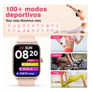 Foto 3 | Smartwatch 1.8'' Reloj Inteligente con Bluetooth Rosa