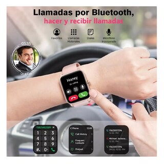 Foto 2 | Smartwatch 1.8'' con Bluetooth Rosa
