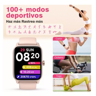 Foto 3 | Smartwatch 1.8'' con Bluetooth Rosa
