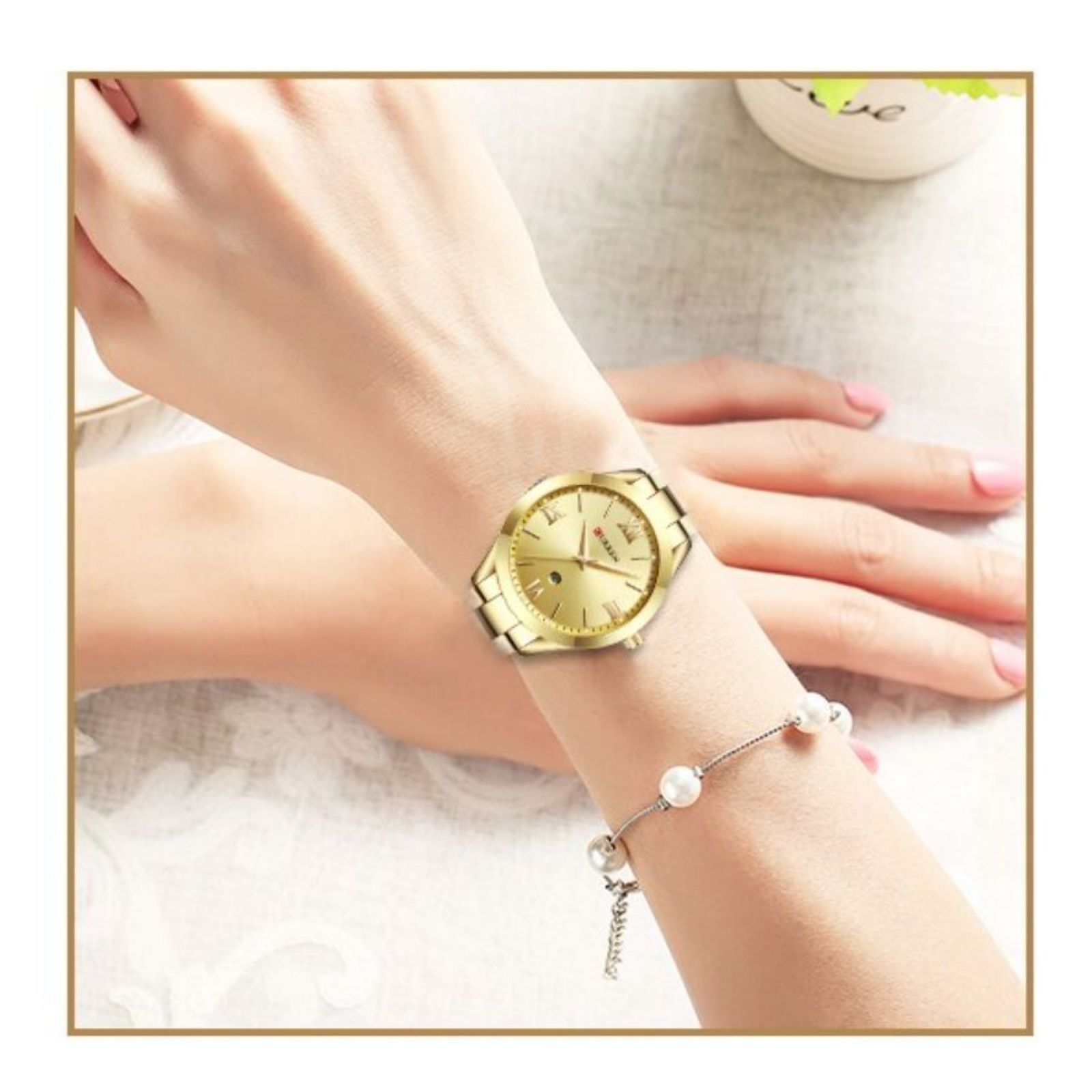 Foto 3 pulgar | Reloj  Curren Kreb631802 Color Dorado Mujer