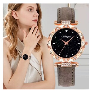 Foto 3 | Reloj De Pulsera De Cuarzo Para Mujer Con Pulsera Estrellado Reloj Gris Pulcera Oro Rosa
