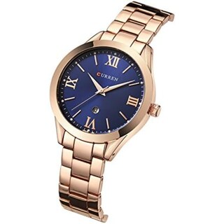 Foto 2 | Reloj Curren 9007 Oro Rosa con Tablero Azul Acero Inoxidable