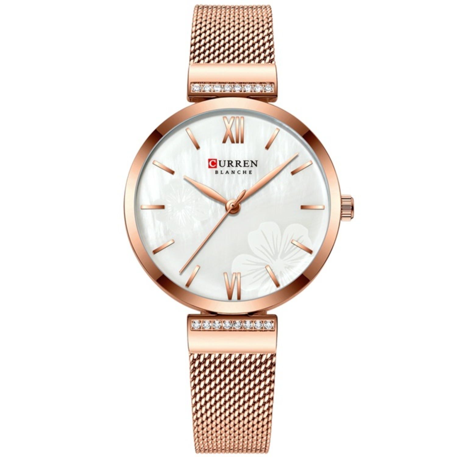 Reloj Curren 9067 Oro Rosa con Tablero Blanco