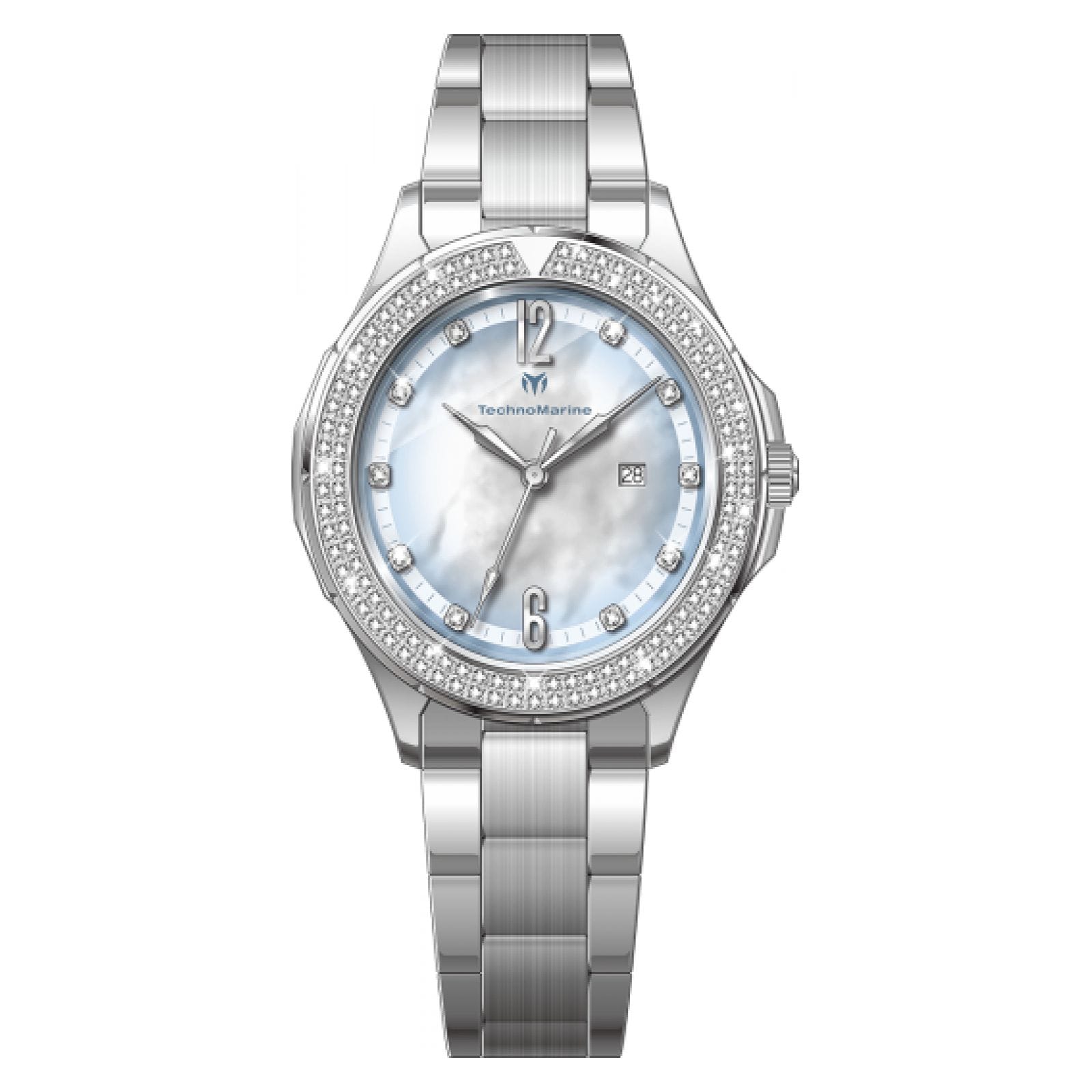 Reloj Technomarine Luna Tm-826007 Acero Inoxidable Dama $4,300