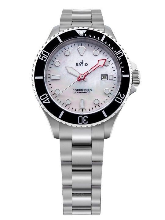 Reloj Ratio Freediver Rtfl811  Esfera Mop Blanca de Cuarzo- Venta Internacional
