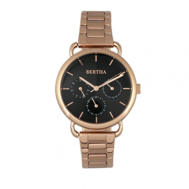 Foto 8 pulgar | Reloj Bertha Gwen Para Mujer Con Día Y Fecha  Color Negro - Venta Internacional.