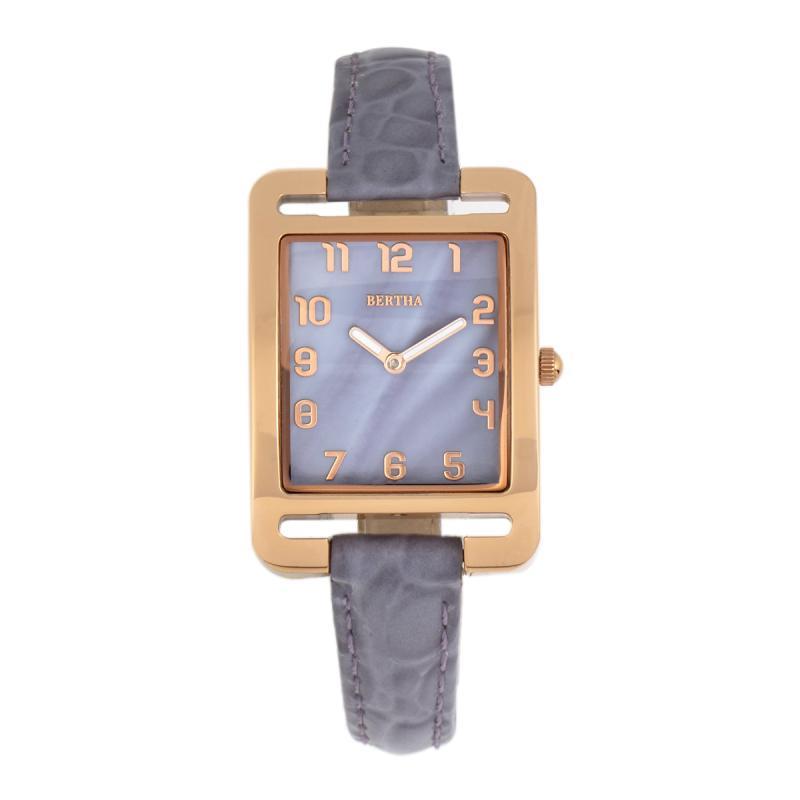 Foto 2 pulgar | Reloj Bertha Marisol Swiss Mop Con Correa De Piel - Lavanda - Venta Internacional.