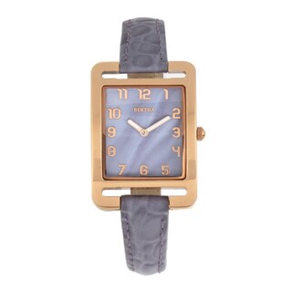 Foto 1 | Reloj Bertha Marisol Swiss Mop Con Correa De Piel - Lavanda - Venta Internacional.