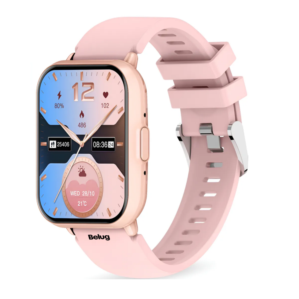 Foto 1 | Smartwatch Reloj Inteligente Belug  Rosa