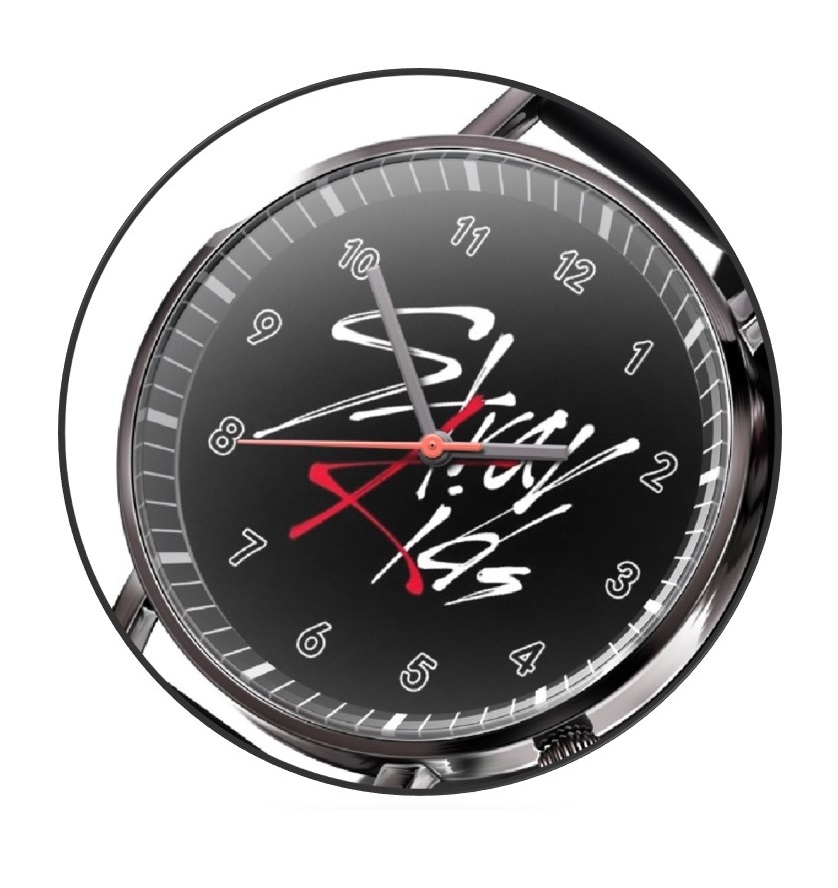 Reloj Analógico Miss Jessie's de Cuarzo Logo Stray Kids color Negro