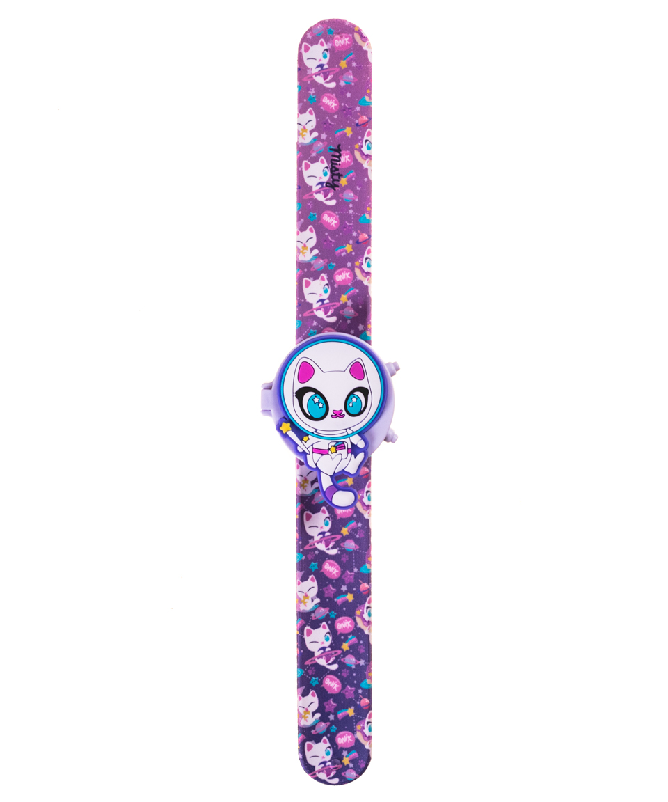 Reloj Digital Slap Michi Space Onix color Púrpura