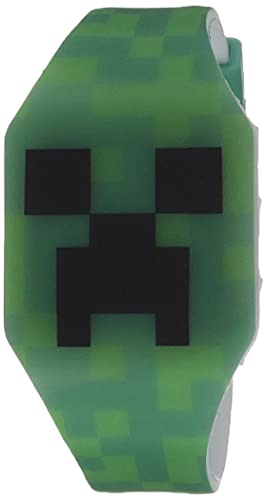 Foto 5 pulgar | Venta Internacional - Reloj Minecraft de Cuarzo para Chico con Correa de Caucho Verde