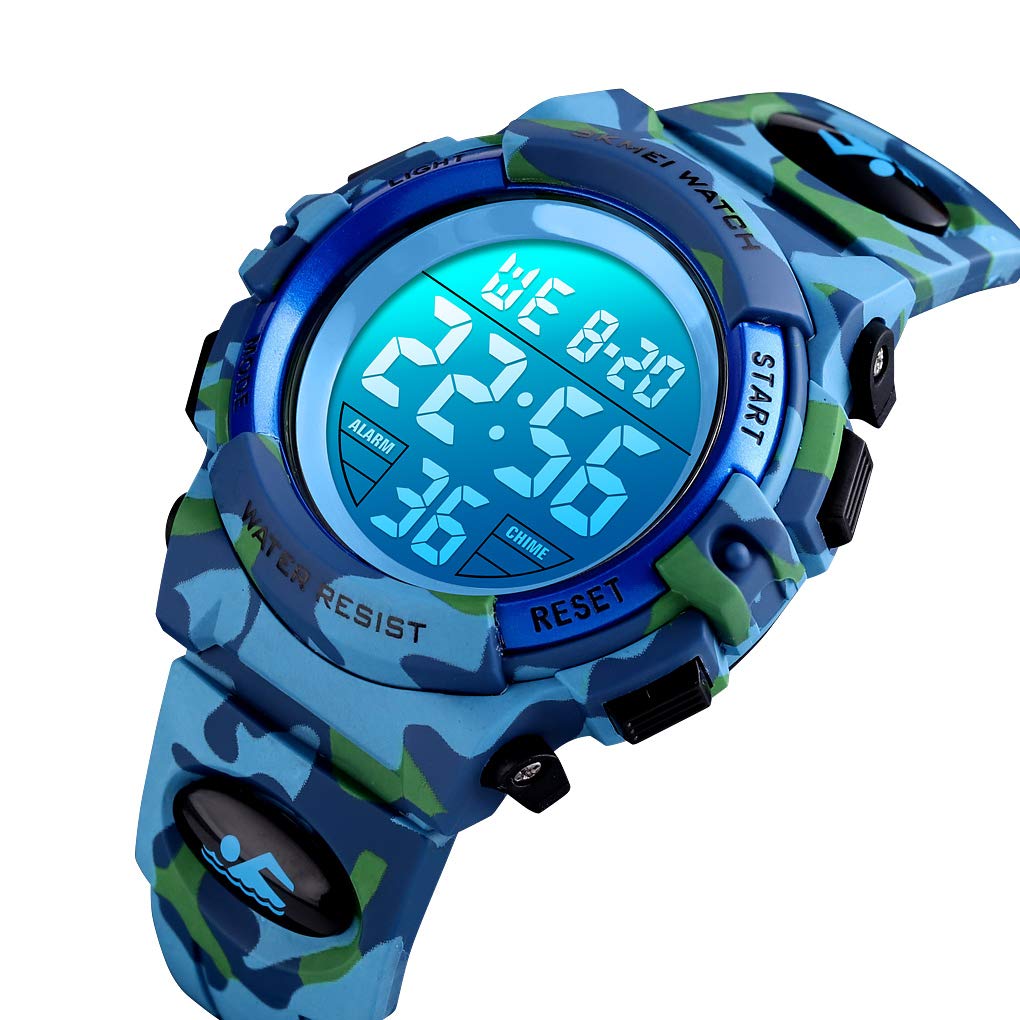 Foto 3 pulgar | Venta Internacional - Reloj Digital Deportivo Fizili Para Niños, Impermeable, De 3 A 15 Años, Con Alarma, Azul