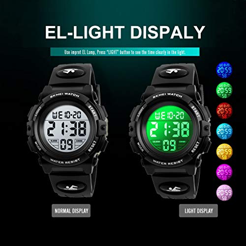 Foto 5 pulgar | Venta Internacional - Reloj Digital Venhoo Kids Para Deportes Al Aire Libre, Impermeable, Negro