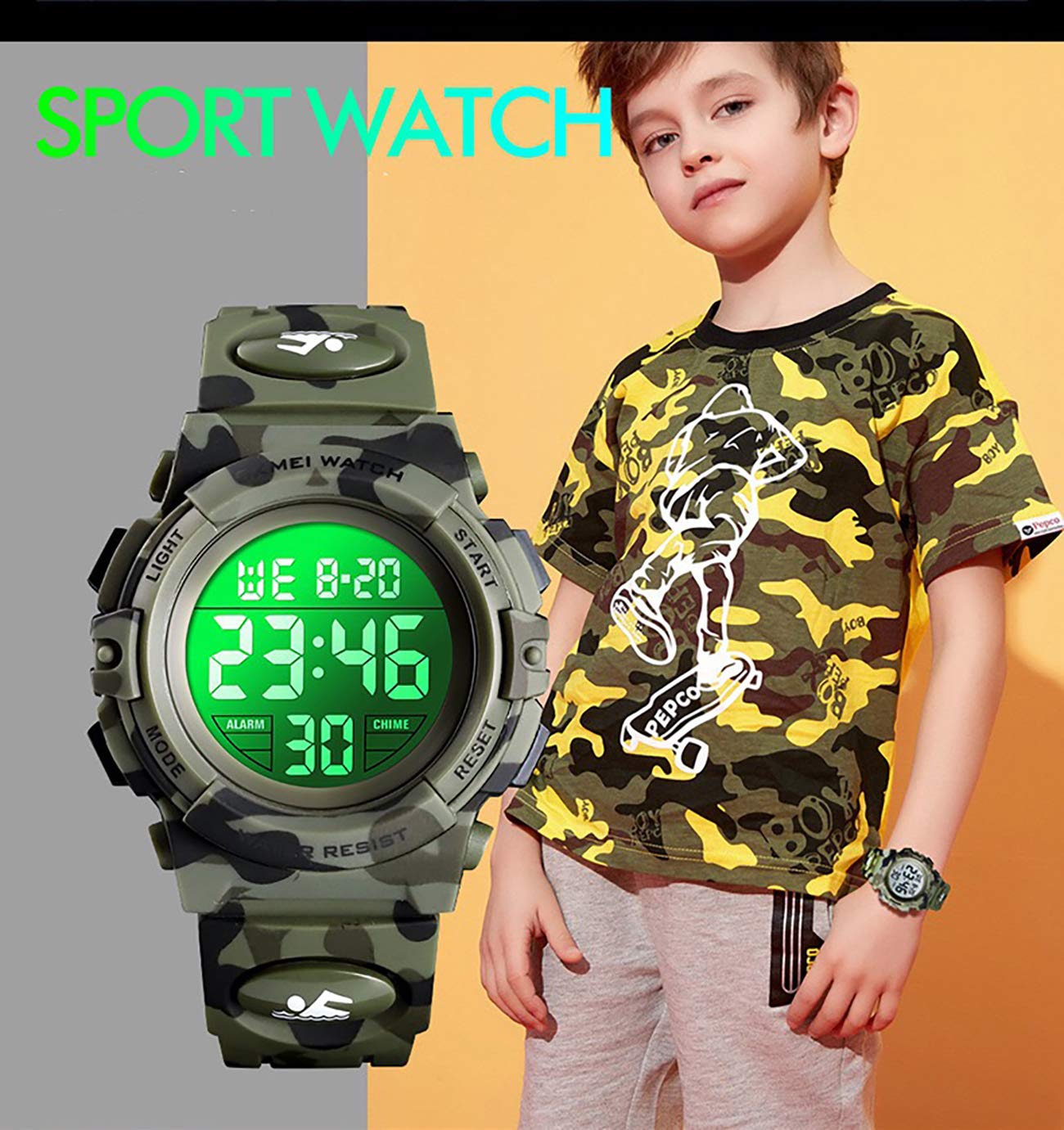 Foto 7 pulgar | Venta Internacional - Reloj Digital Para Niños Anloo, 50 M, Con Alarma, Cronómetro Impermeable