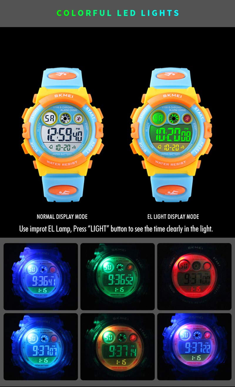 Foto 6 pulgar | Venta Internacional - Reloj Deportivo Digital Para Niños Tonnier, Led, Impermeable, O-blue