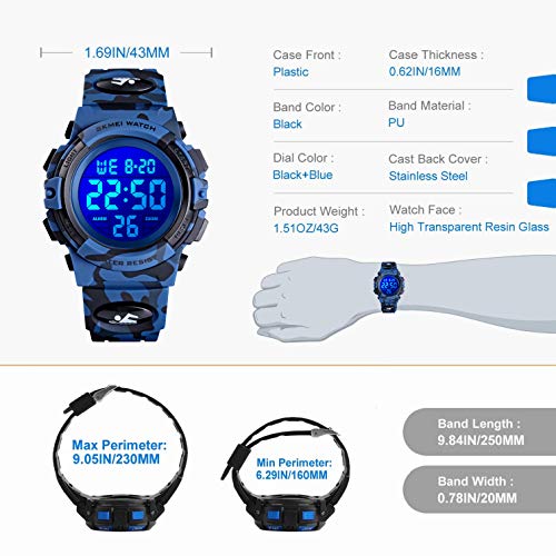 Foto 7 pulgar | Venta Internacional - Reloj Deportivo Digital para Niños Aztom Impermeable