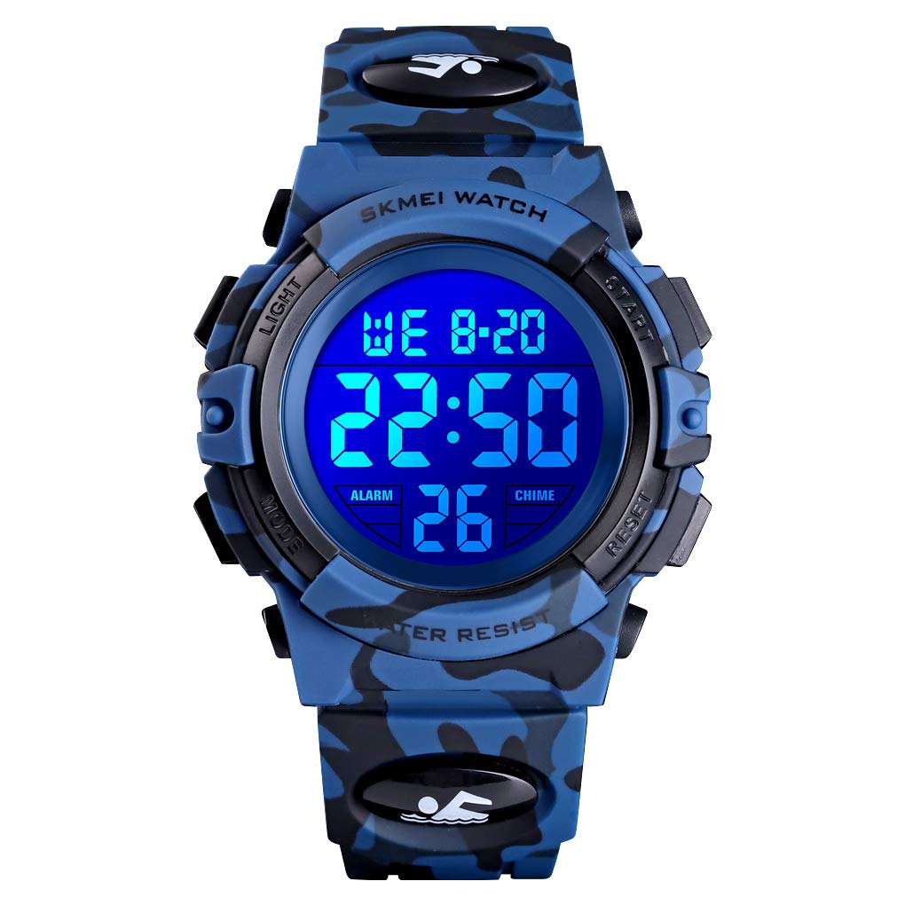 Venta Internacional - Reloj Iwoch Boys Con Esfera Enorme, 100 M, Resistente Al Agua, Con Retroiluminación El