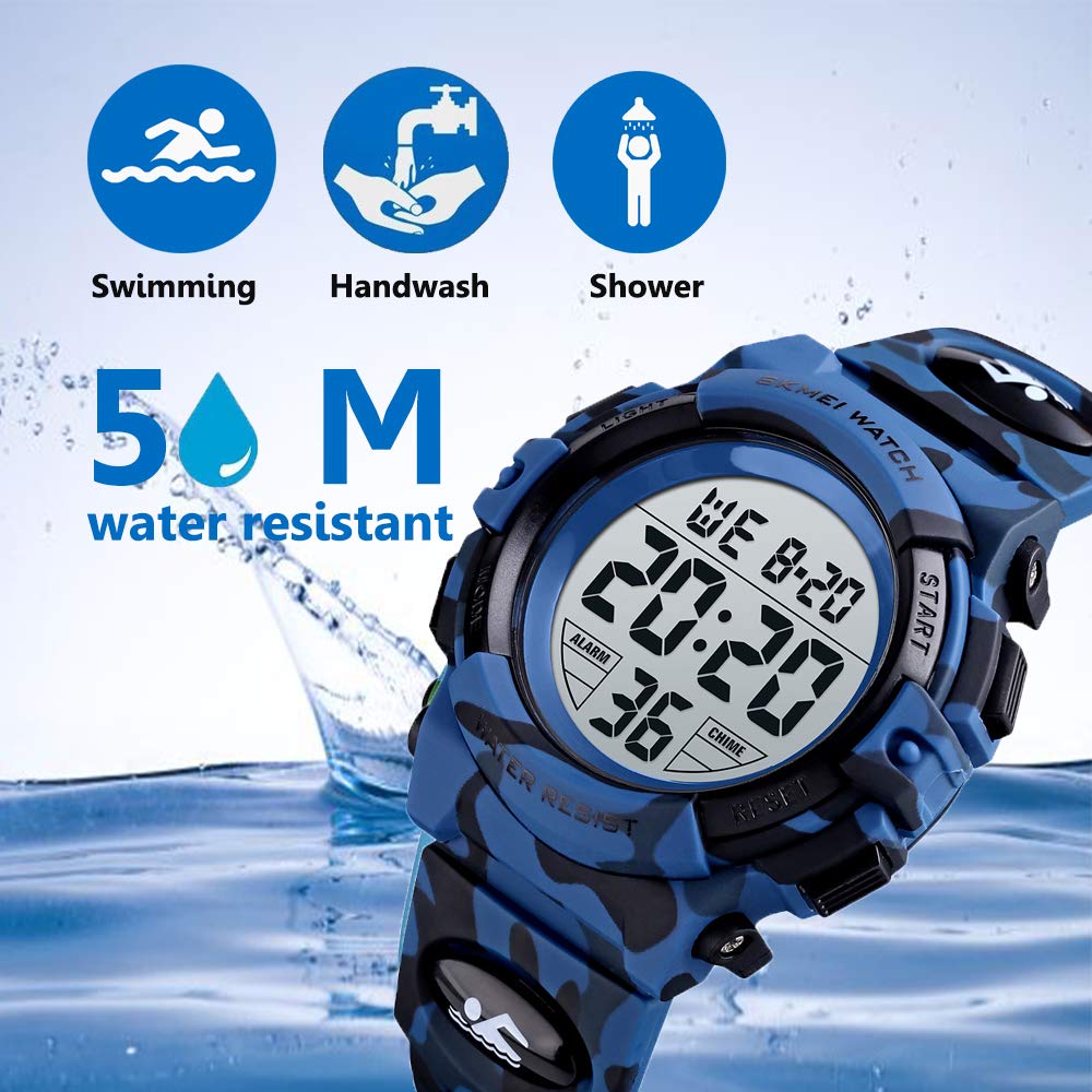 Foto 3 | Venta Internacional - Reloj Iwoch Boys Con Esfera Enorme, 100 M, Resistente Al Agua, Con Retroiluminación El