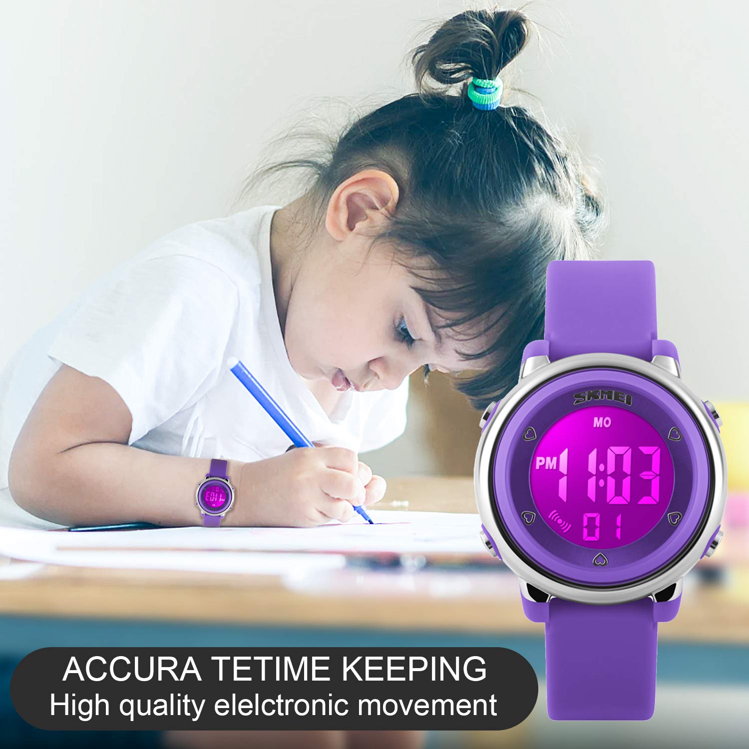 Foto 3 pulgar | Venta Internacional - Reloj Deportivo Axspt Kid Led 30 M Impermeable Para Niño Y Niña