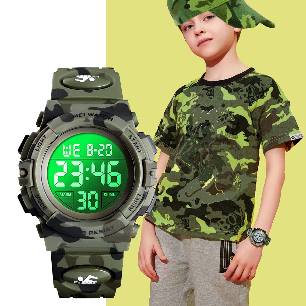 Foto 8 pulgar | Venta Internacional - Reloj Deportivo Bo Yi Para Niños Con Alarma Digital Impermeable Y Cronómetro