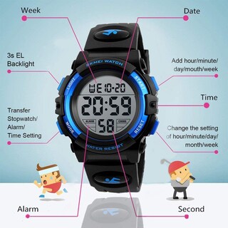 Foto 3 | Venta Internacional - Reloj De Pulsera Easony Esussw01 Para Niños De 3 A 12 Años Con Alarma Waterpro