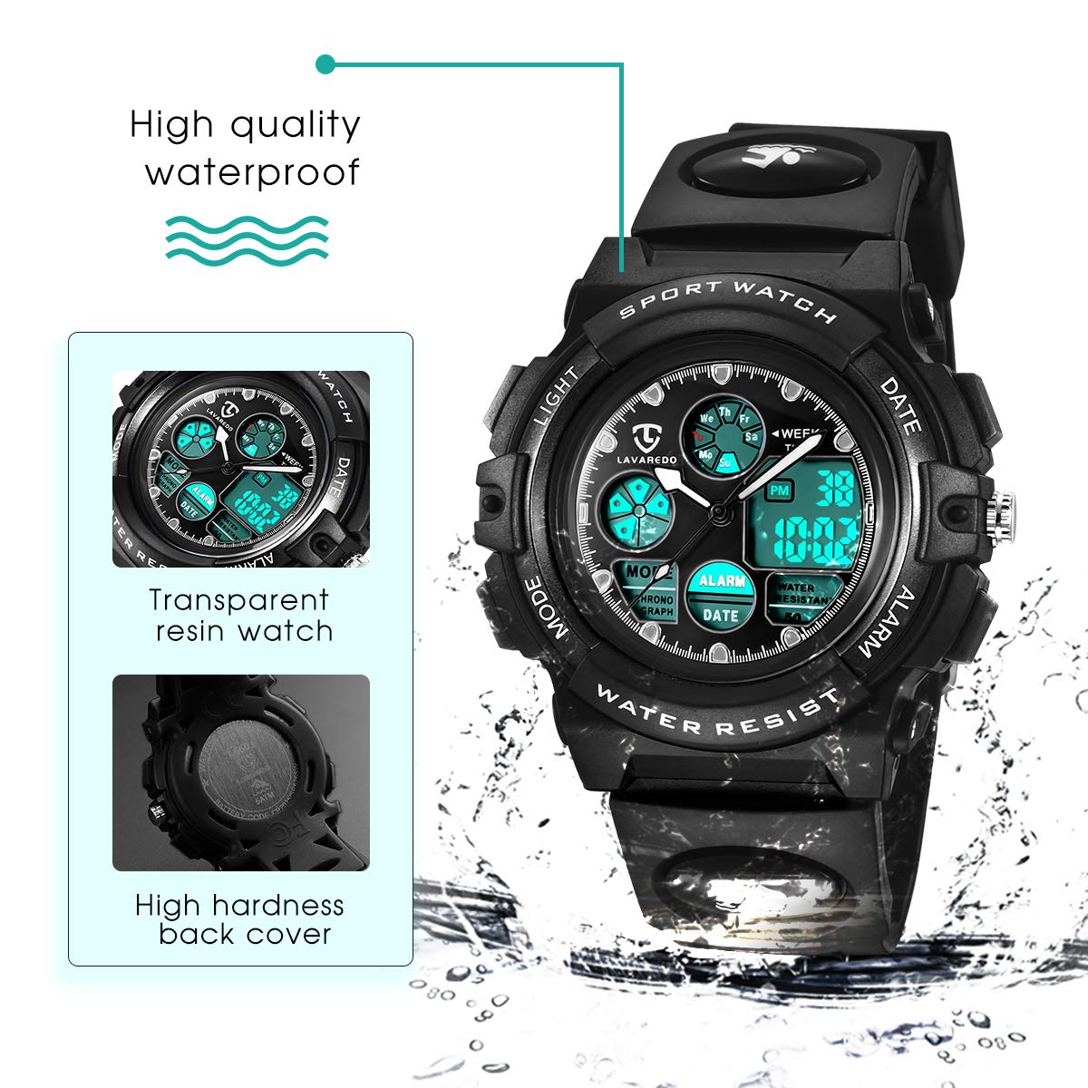 Foto 5 pulgar | Venta Internacional - Reloj Digital Deportivo para Niños Watch Aswan Resistente al Agua 50 m