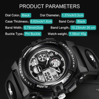Foto 7 | Venta Internacional - Reloj Digital Deportivo para Niños Watch Aswan Resistente al Agua 50 m