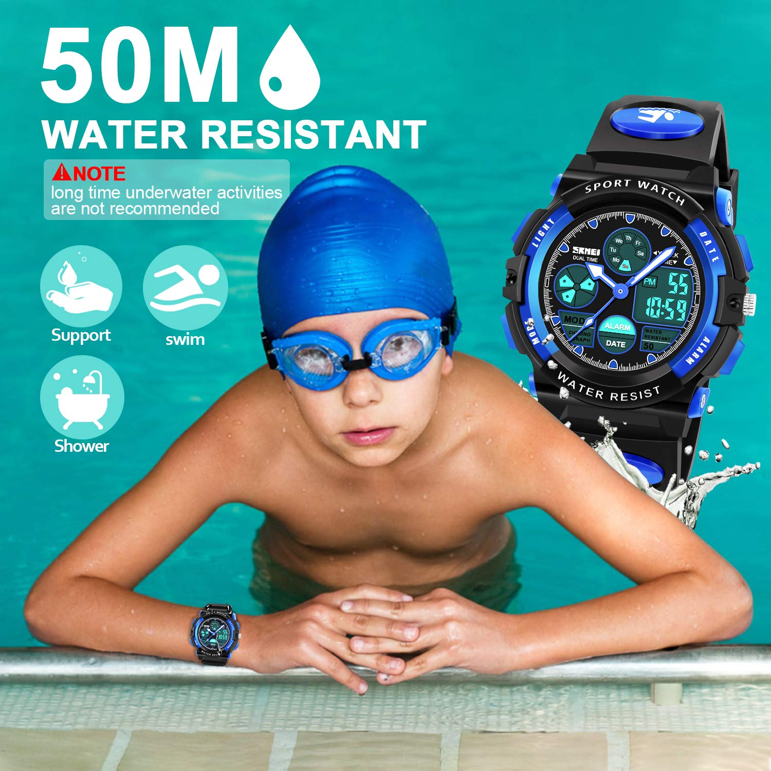 Foto 6 pulgar | Venta Internacional - Reloj Digital Atimo Resistente Al Agua Hasta 50 M para Niños De 6 A 15 Años