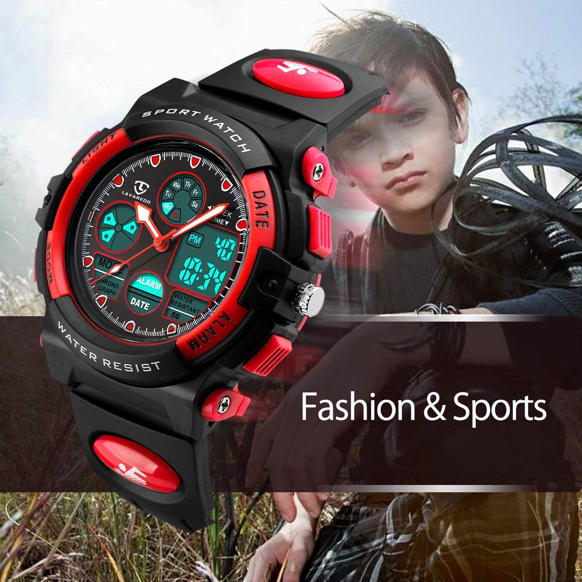 Foto 3 pulgar | Venta Internacional - Reloj Para Niños A Alps Digital Sport Chronograph Led 50m Waterpro