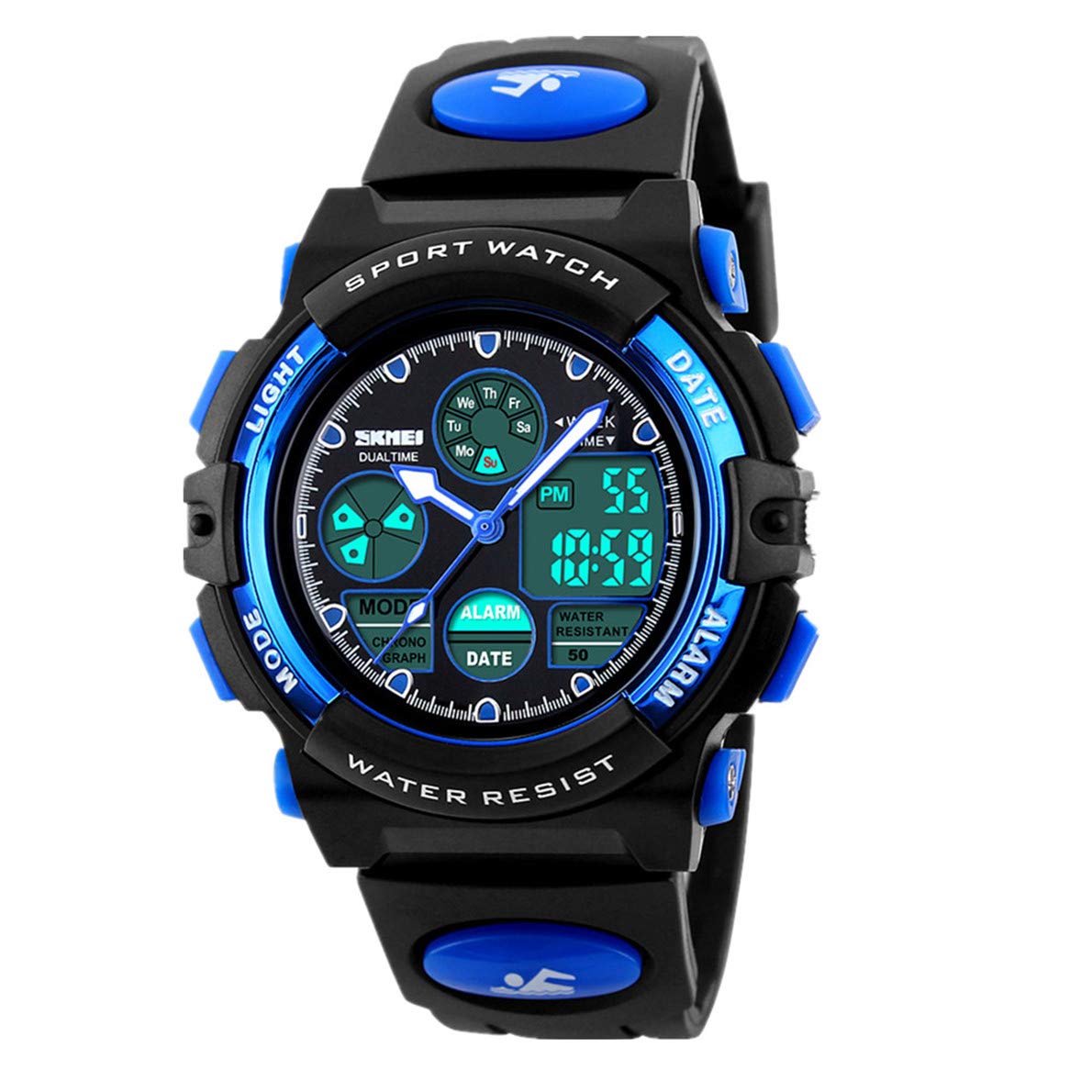 Venta Internacional - Reloj Biden Kids Outdoor, Impermeable, Led Digital, Azul