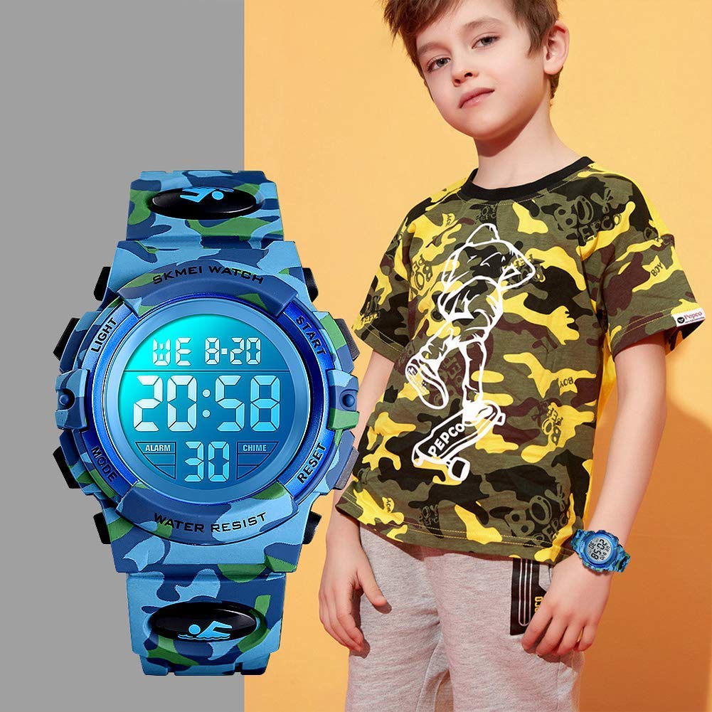 Foto 3 pulgar | Venta Internacional - Reloj Digital Tephea Tephea Para Niños, Led, Impermeable, Color Azul