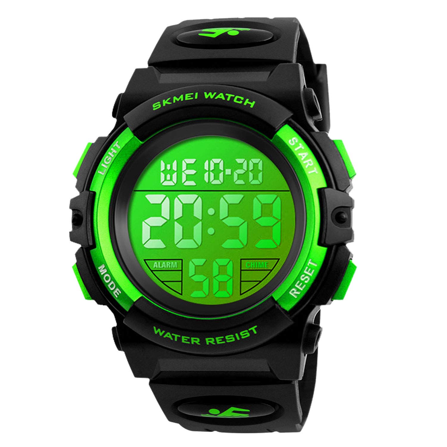 Foto 2 pulgar | Venta Internacional - Reloj Digital Cofuo Verde Deportivo Impermeable Con Alarma para Niños