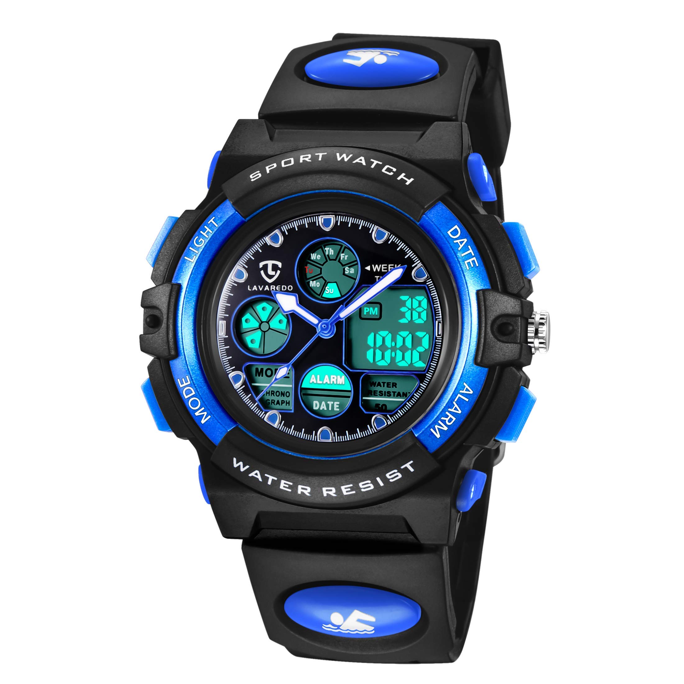 Foto 2 pulgar | Reloj Digital Aswan con Alarma LED Deportiva Impermeable para Niños