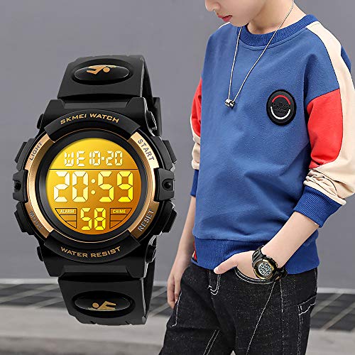 Foto 9 pulgar | Venta Internacional - Reloj Digital Deportivo Fizili Para Niños, Impermeable, Con Alarma De 3 A 15 Años, Negro