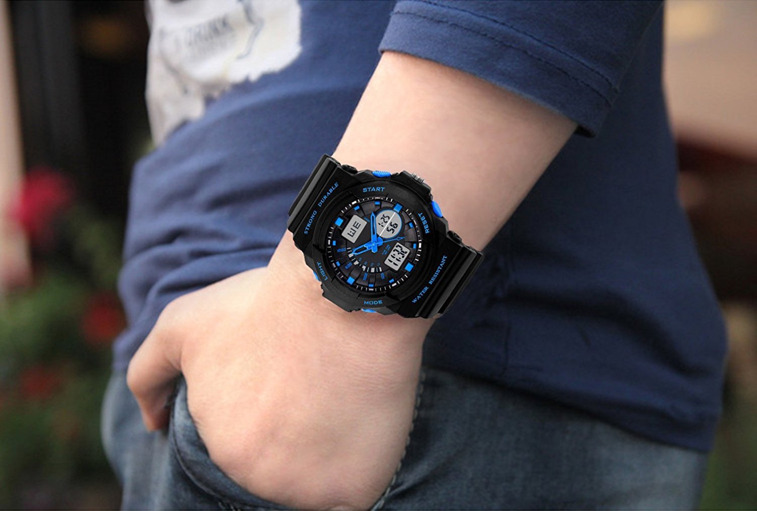 Foto 7 | Reloj Skmei Digital Sports 50 M Resistente al Agua Azul Multifunción para Niños